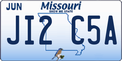 MO license plate JI2C5A