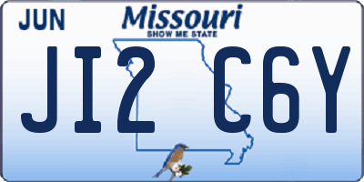 MO license plate JI2C6Y