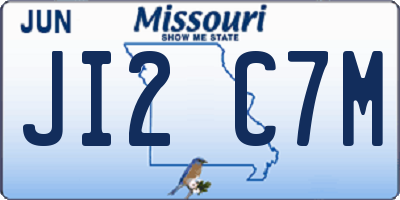 MO license plate JI2C7M