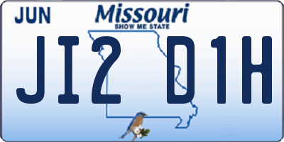MO license plate JI2D1H