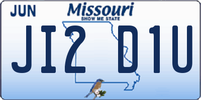 MO license plate JI2D1U
