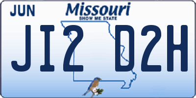 MO license plate JI2D2H