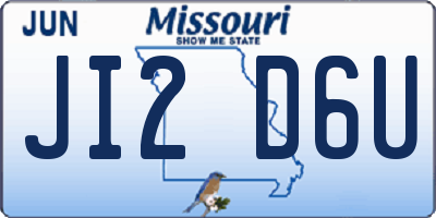 MO license plate JI2D6U