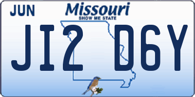MO license plate JI2D6Y