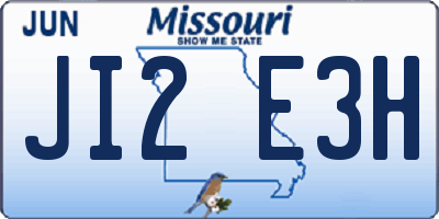 MO license plate JI2E3H