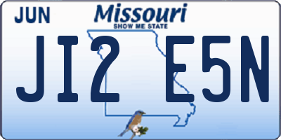 MO license plate JI2E5N