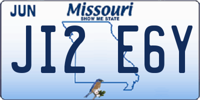 MO license plate JI2E6Y