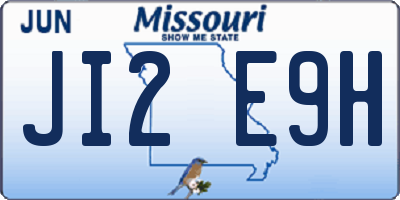 MO license plate JI2E9H