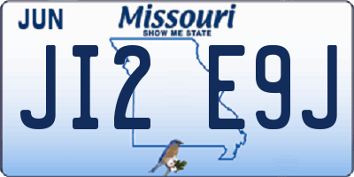 MO license plate JI2E9J