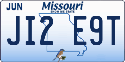 MO license plate JI2E9T