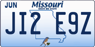 MO license plate JI2E9Z