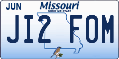 MO license plate JI2F0M