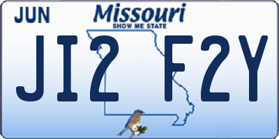 MO license plate JI2F2Y