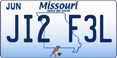 MO license plate JI2F3L