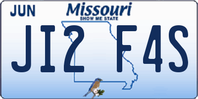 MO license plate JI2F4S