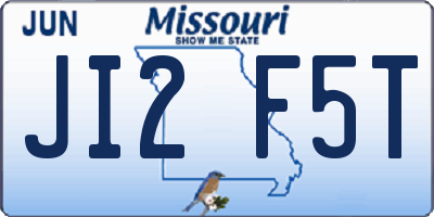 MO license plate JI2F5T