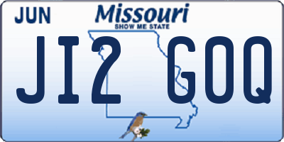 MO license plate JI2G0Q