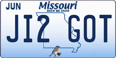 MO license plate JI2G0T