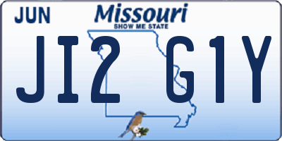 MO license plate JI2G1Y