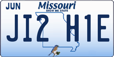 MO license plate JI2H1E