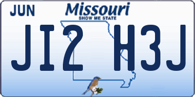MO license plate JI2H3J