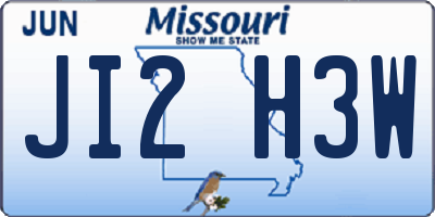 MO license plate JI2H3W
