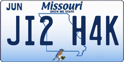 MO license plate JI2H4K