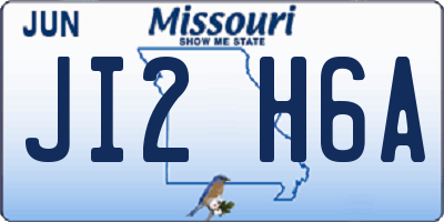 MO license plate JI2H6A