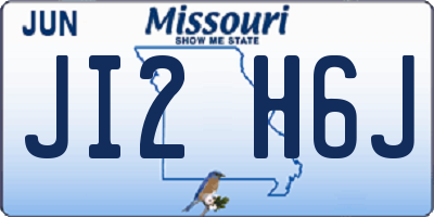 MO license plate JI2H6J