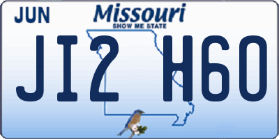 MO license plate JI2H6O