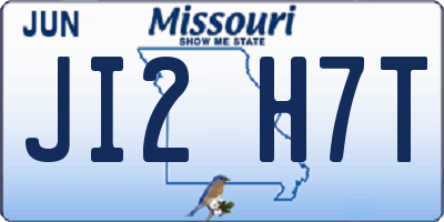 MO license plate JI2H7T