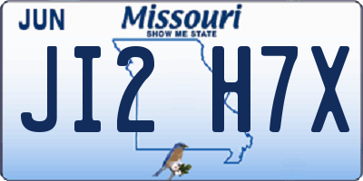 MO license plate JI2H7X
