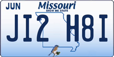MO license plate JI2H8I