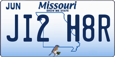 MO license plate JI2H8R