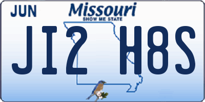 MO license plate JI2H8S