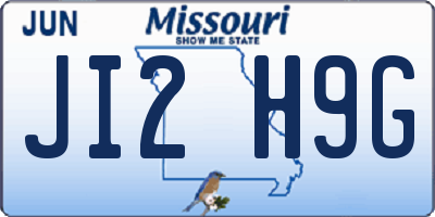 MO license plate JI2H9G