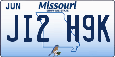 MO license plate JI2H9K