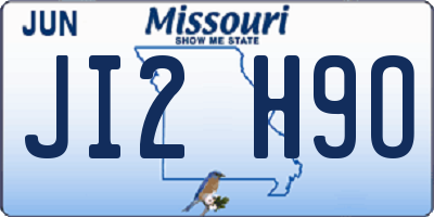 MO license plate JI2H9O