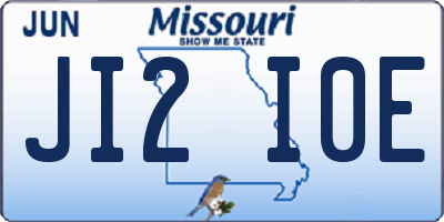 MO license plate JI2I0E