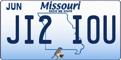MO license plate JI2I0U
