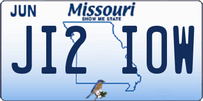 MO license plate JI2I0W