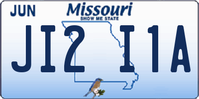MO license plate JI2I1A