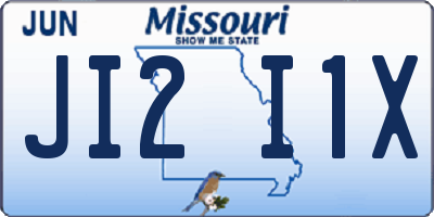 MO license plate JI2I1X