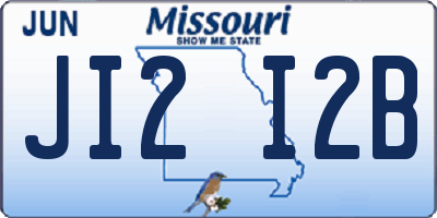MO license plate JI2I2B