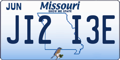 MO license plate JI2I3E