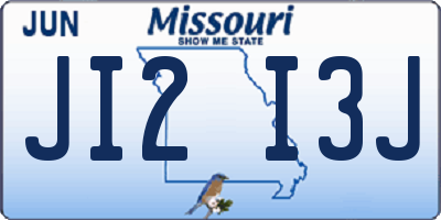 MO license plate JI2I3J