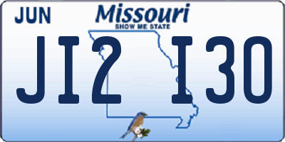 MO license plate JI2I3O