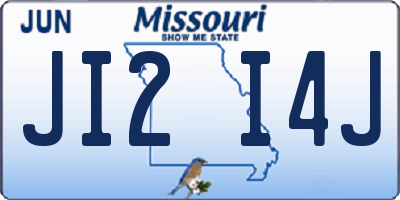 MO license plate JI2I4J
