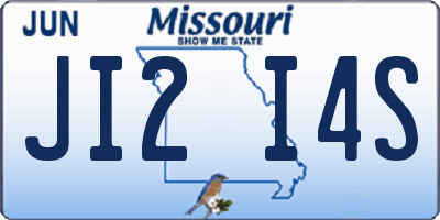 MO license plate JI2I4S