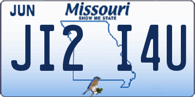 MO license plate JI2I4U